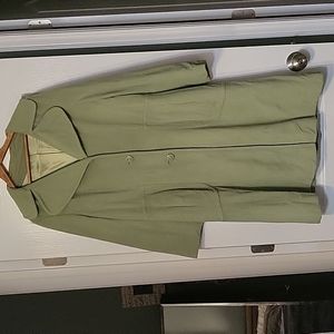 Vintage Pea Green Coat - seems like a Size medium - good used condition